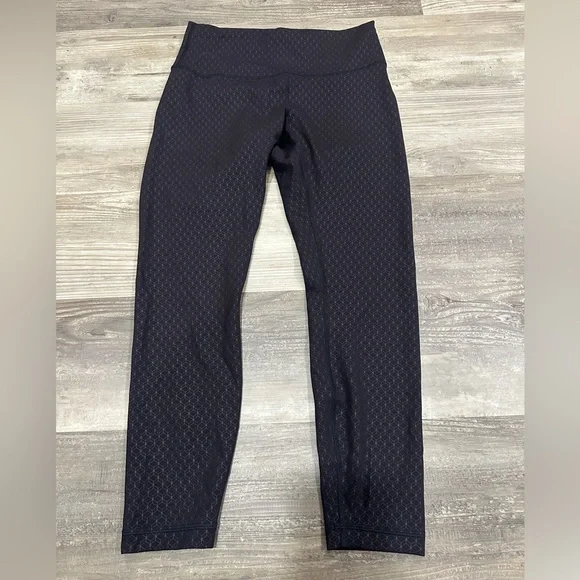 Lululemon Wunder Train High-Rise Tight 25" Geo Tile Emboss Black - Picture 1 of 11